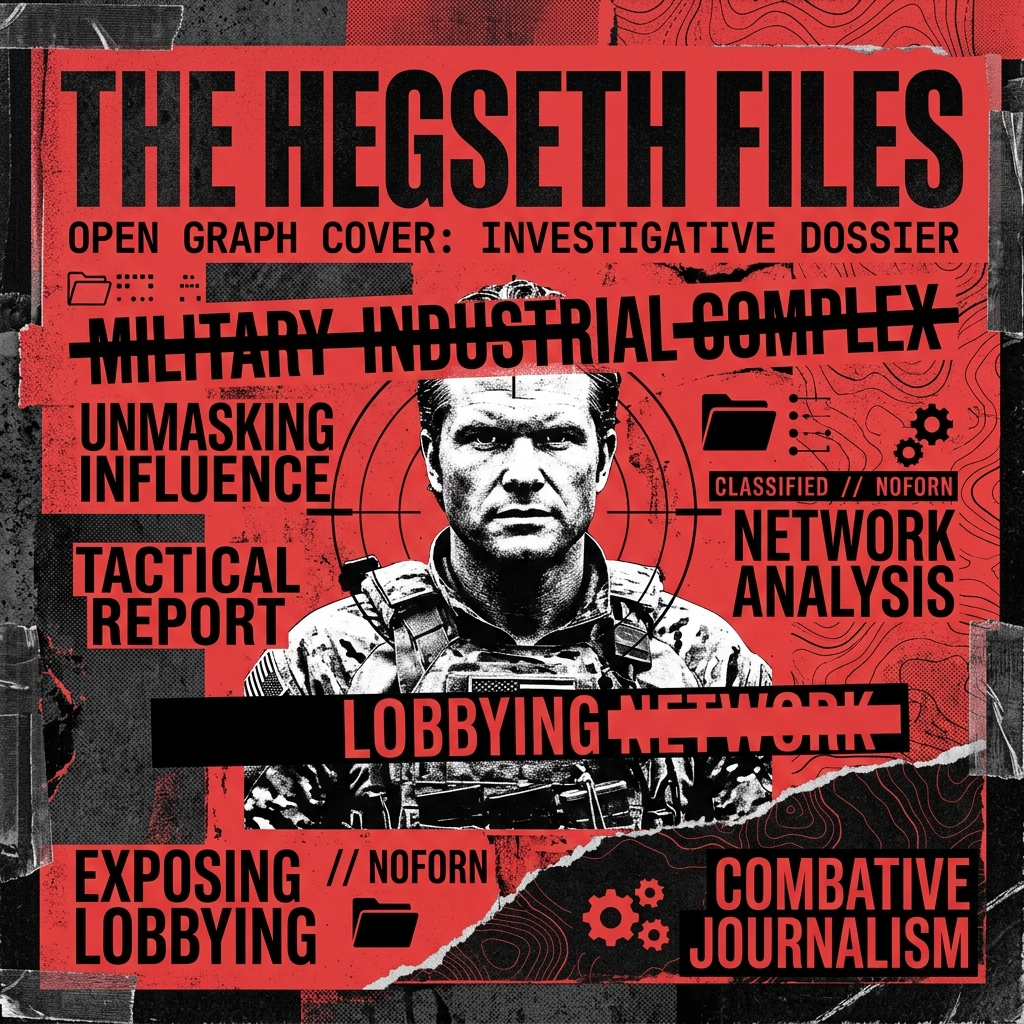 The Pete Hegseth Dossier: The Military-Industrial Mouthpiece